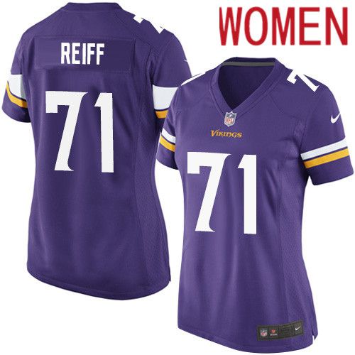 Women Minnesota Vikings #71 Riley Reiff Nike Purple Game Player NFL Jersey->women nfl jersey->Women Jersey